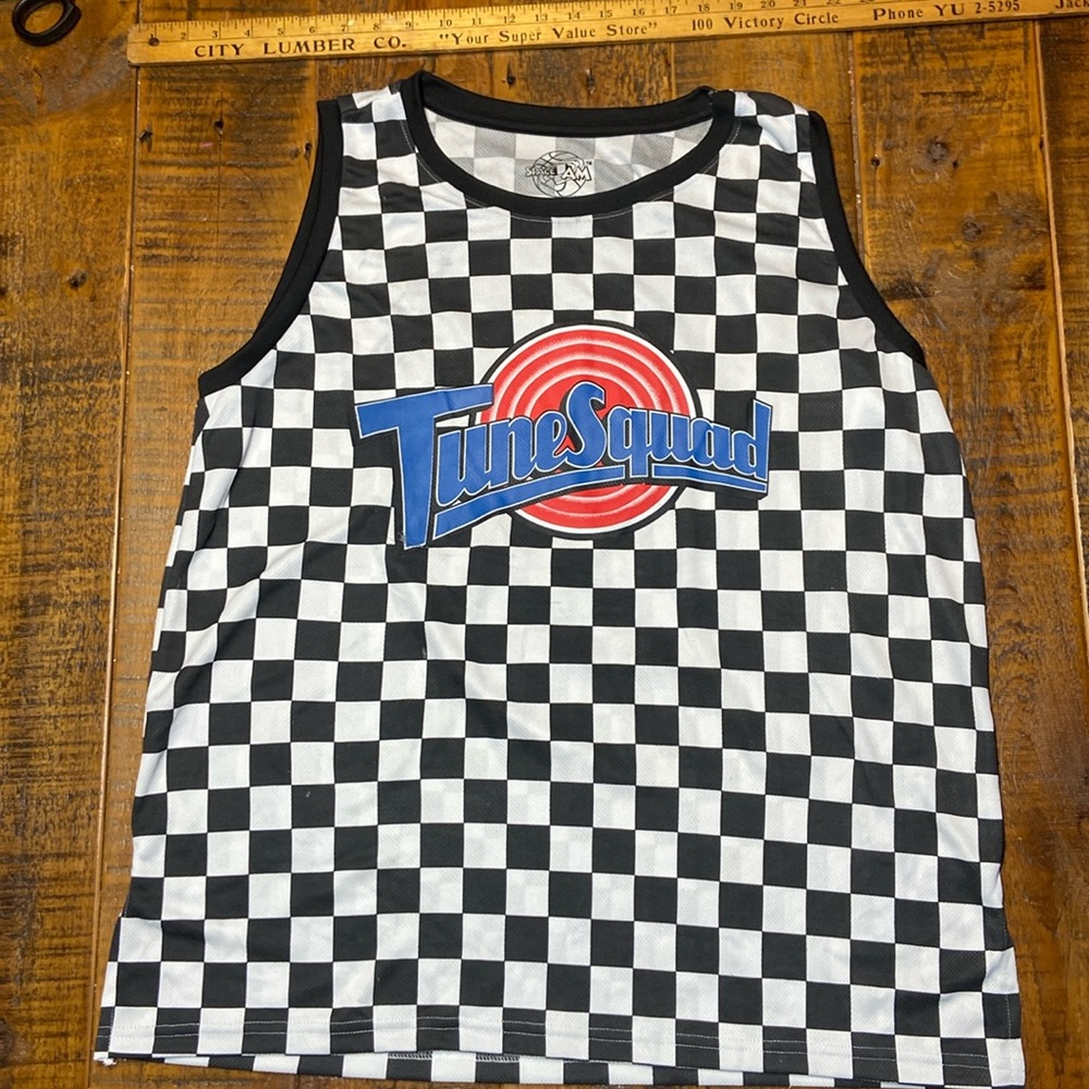 SpaceJam black/white check BUGS #1 Jersey, XL